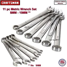 Craftsman 11 pc METRIC Combination Wrench Set 12pt.