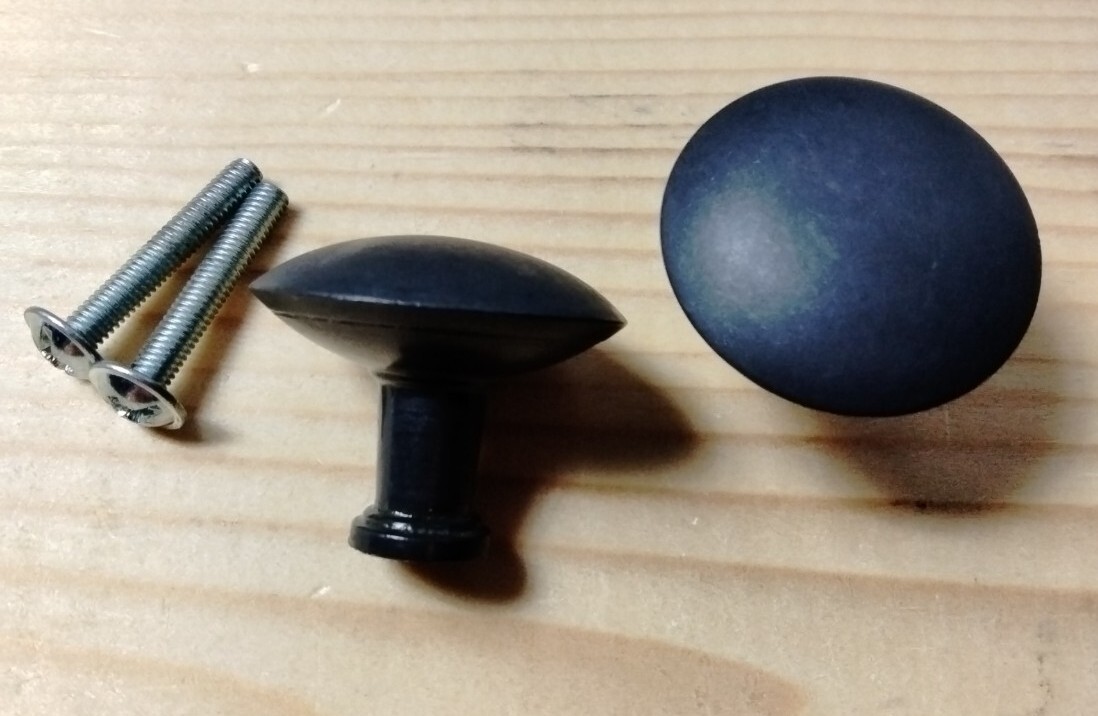 Ikea HEMNES knobs metal 32 mm w/ screws, Part # 117615, (2 pack