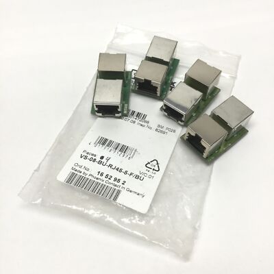 Lot of 4 Phoenix Contact VS-08-BU-RJ45-5-F/BU RJ45 CAT5e Socket Inserts, 8-Pos