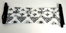Handmade Black White Cotton Print Lined Fabric Washable Face Mask 3 Layers
