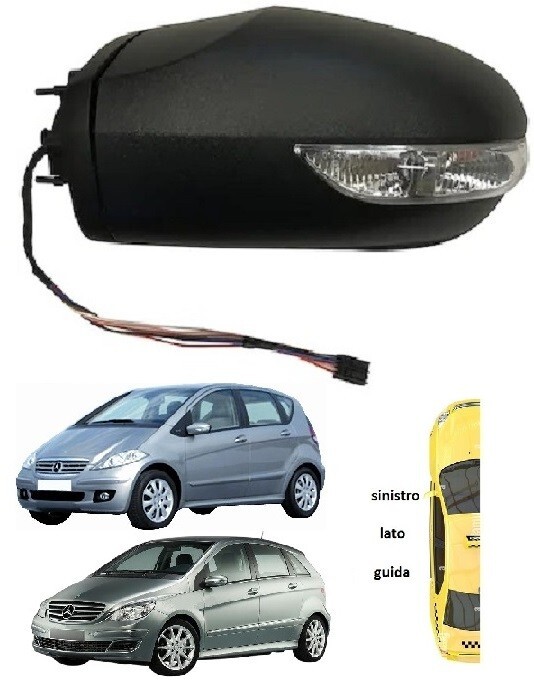 SPECCHIO RETROVISORE SX ELETTRICO CLASSE A-B W169 2004-2008 W245 2005-2008
