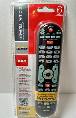 RCA Universal Remote Voice Control 6 Device Remotes Brand New RCRPS06GR