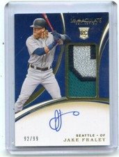 2020 IMMACULATE #109 JAKE FRALEY AUTOGRAPH PATCH RC #92/99 MARINERS 071224