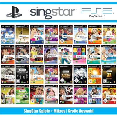 SingStar Spiele & Mikros für Playstation 2 PS2   Große Auswahl für Karaoke Spaß