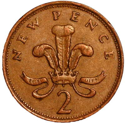 United Kingdom 2 New Pence 1976 Elizabeth II 2nd portrait KM# 916