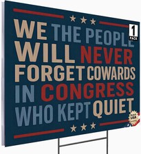 Anti Trump Protest Yard Sign Political Message Election Vote Display