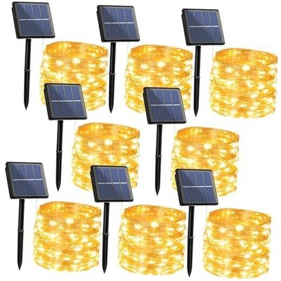 Beieverluck Pack Solar Fairy Lights Outdoor Waterproof 264FT00 LED Solar 8
