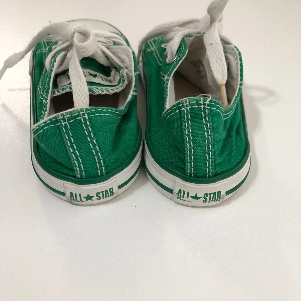Zapatilla deportiva Converse All Star bebé niño pequeño caña baja infantil color verde talla 8 con cordones Foto 3 de 4