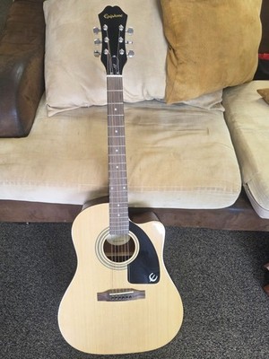 Used Epiphone AJ-100NA Acoustic Guitar Natural Dreadnought 6-String Right-Handed