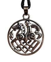 Odin Sleipnir AnhäNger Halskette Pferd Nordisch Wikinger Perlen Bindekordel S...