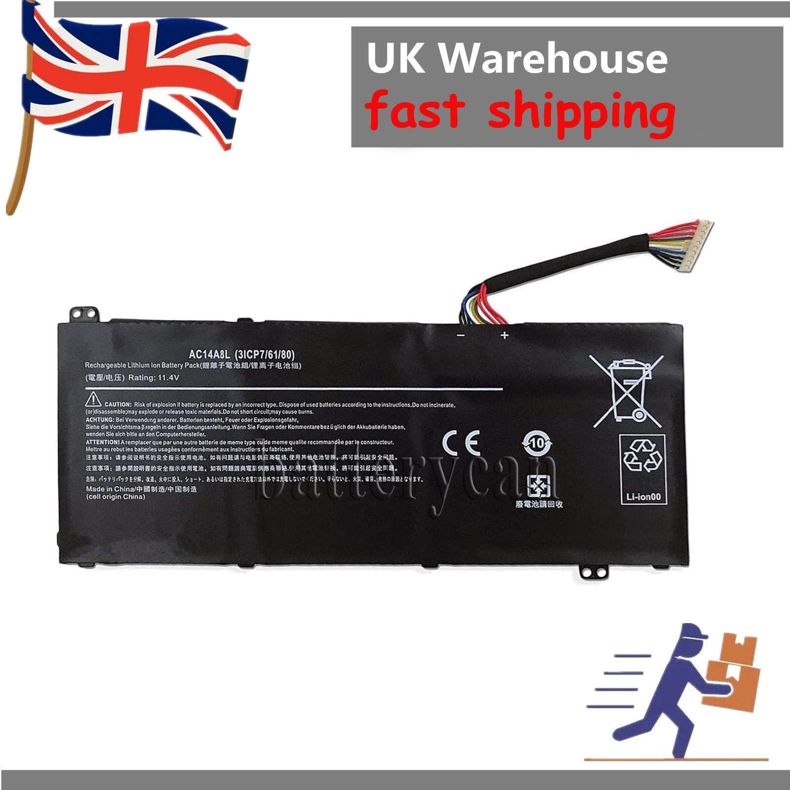 AC14A8L Laptop Battery for ACER Acer V15 Nitro Series Acer Aspire VN7-571, VN7-5