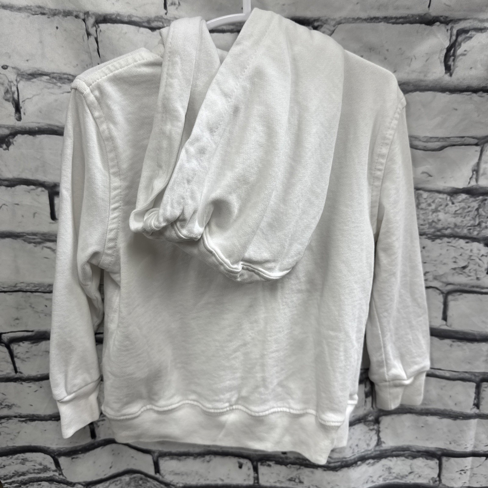 Polo Ralph Lauren giovane cotone zip cappuccio grande pony 24 mesi bianco