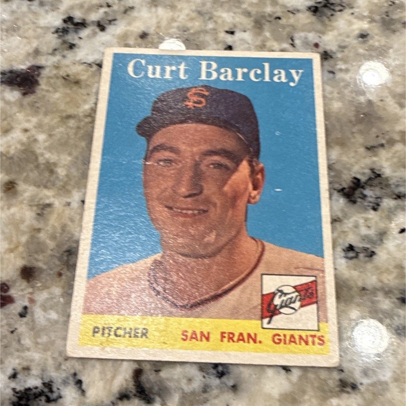 Topps 1958 Curt Barclay #21 San Francisco Giants MLB Baseball Card Base Set