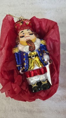 Krebs Glass Nutcracker Mouth Blown Ornament - 1 Piece In Original Box