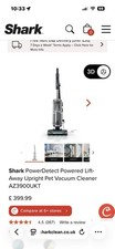 Shark PowerDetect Powered Lift-Away Upright Pet Vacuum Cleaner AZ3900UKT New