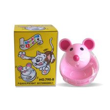 Interactive Cat Food Dispenser - Mouse-Shaped Rolling Toy Ball for Fun Feeding,