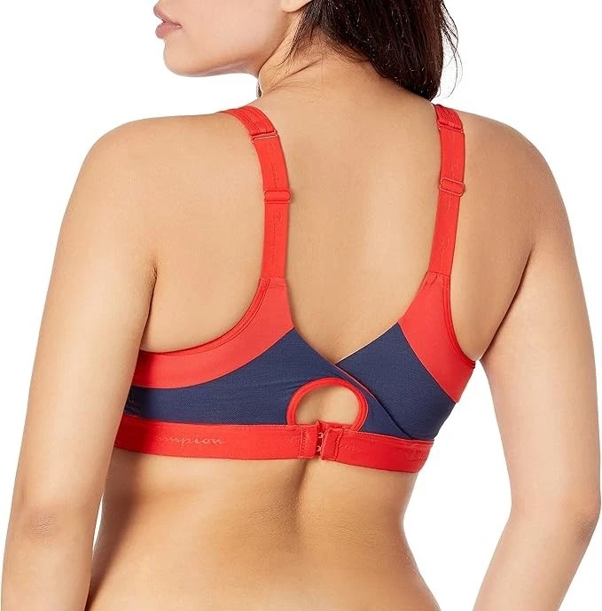 Sujetador deportivo Champion con aros con control de movimiento para mujer, llama roja, 34B nuevo con etiquetas Foto 2 de 4