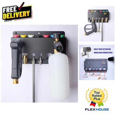 #ad #ad Efficient Wall Mounted Pressure Washer Gun Holder with 1 4quot; Quick Connect Ports $51.74