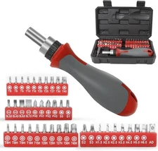 42-in-1 Ratcheting Multi-Bit Screwdriver Set, 42pcs Ratchet Set 