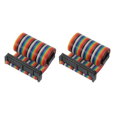 34 Pin IDC Connector Flat Ribbon Cable 2.54mm Pitch Length 300mm Wide 43mm 2Pcs