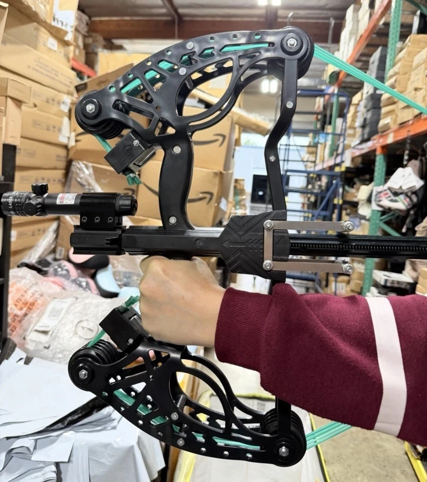 Rapid Fire Compound Bow Repeater 40-Shot 8mm Steel Ball Slingshot High Precision - Image 4 of 4