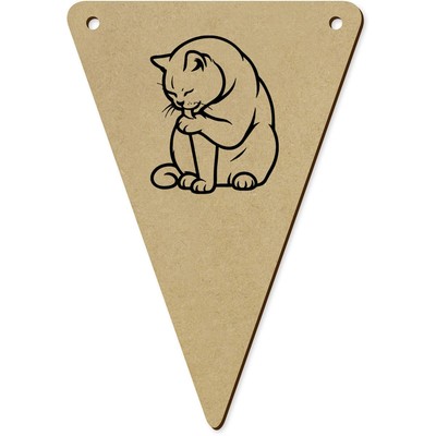 5 Wimpelfahnen ''Britisch Kurzhaar Katze leckt Pfote'' 140 mm (BN00092139)
