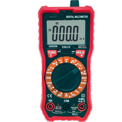 Hand Multimeter UA9233A AC DC Amperemeter Voltmeter Auto Range IEC 61010 1