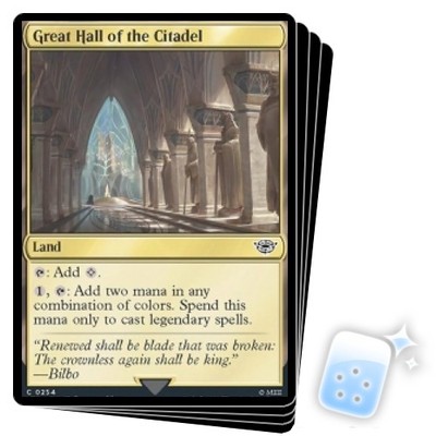 GREAT HALL OF THE CITADEL X4 The Lord Of The Rings Magic MTG MINT CARD