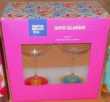 New Tabitha Brown Wine Glasses- Set of 2 - Hard to Find!