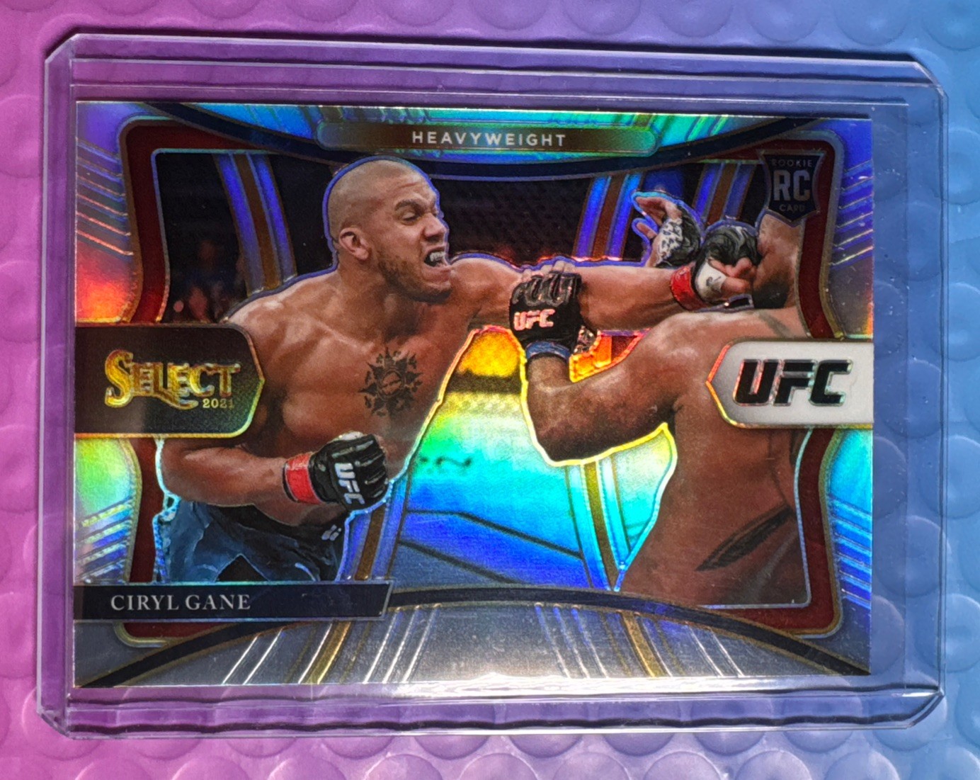 Ciryl Gane 2021 Panini UFC Select RC #180 Premier Level Silver Prizm Rookie