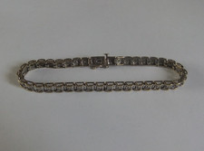 SOLID 9ct. GOLD 1 CARAT DIAMOND BRACELET * VGC *