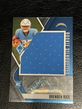 2024 Panini Phoenix Brenden Rice Rookie Silhouettes Patch Auto /299 Chargers