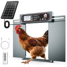 Automatic Chicken Coop Door with Horizontal Dual Opening, Remote  Manual Con...