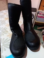 PAIR BLACK OXTAR MOTORCYCLE BOOTS  SIZE 6 UK