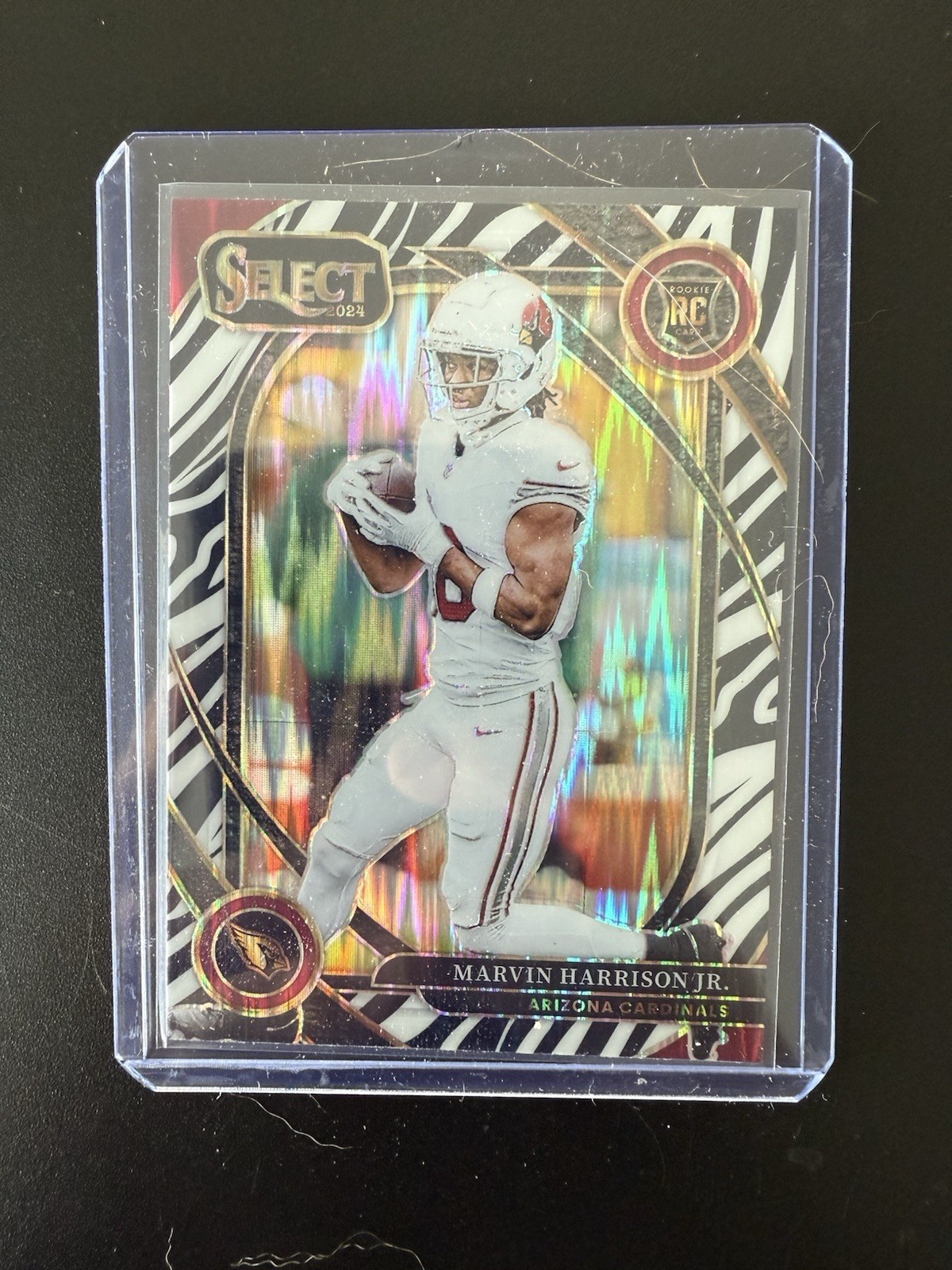 2024 Panini Select - Club Level Marvin Harrison Jr. #219 Zebra Prizm (RC)