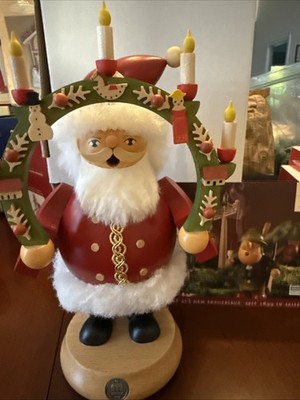 Muller German Wood Santa Candle Arch Wreath Wooden Incense Burner 8  NEW