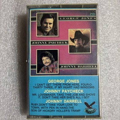 George Jones, Johnny Paycheck Johnny Darrell Cassette Tape. (1983) Gusto Records