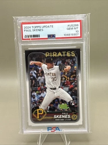 2024 Topps Update Series - Paul Skenes #US100 White Uniform (RC) PSA10