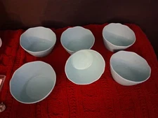 Tommy Bahama Melamine ~ Turquoise Hobnail ~4.5"  Dip ~ Cereal Bowls  set of 6