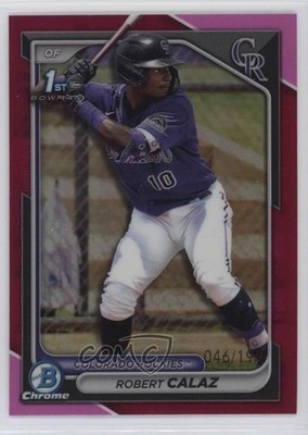 2024 Bowman Chrome Prospects Fuchsia Refractor 45/199 Robert Calaz #BCP-131 7c7