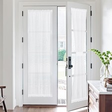 2 Panels French Door Curtains, Sheer Voile Light 26"W x 72"L Pack of 2 