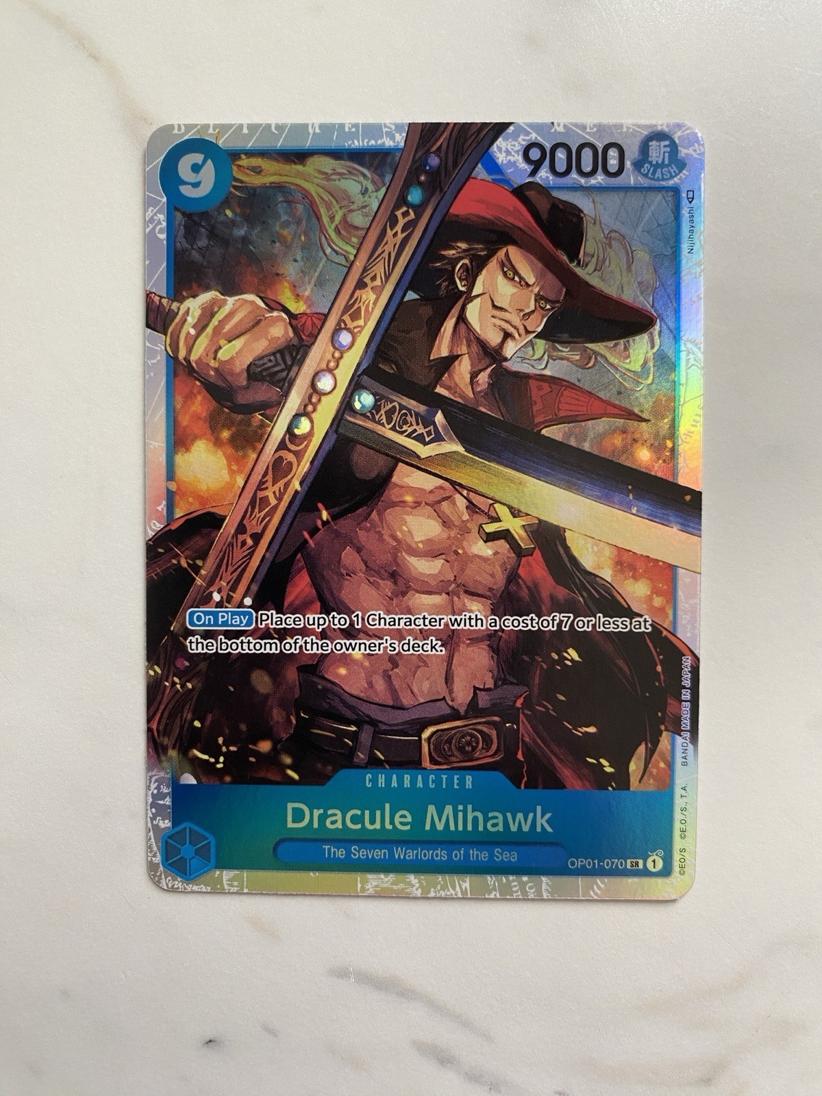 Dracule Mihawk OP01-070 Romance Dawn Foil
