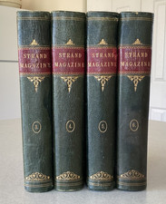 Lot of 4 Antique Strand Magazine Sherlock Holmes Doyle Vol 3 4 5 6  Fine Binding
