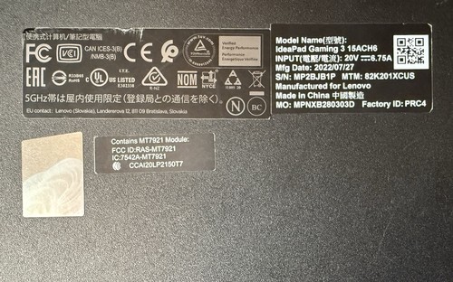 LENOVO IDEAPAD GAMING 3 15.3” - RTX 3050ti Ryzen 5 5600h 1.5TB Storage 24gb RAM - Afbeelding 8 van 8
