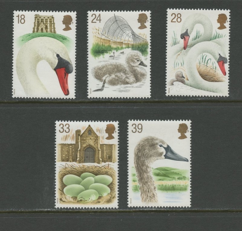 GREAT BRITAIN 1473-1477, 1993 SWANNERY, MNH (GB6879)
