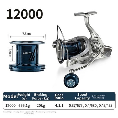 Easy Casting für Surfcasting Metall Angelrolle hochfeste Aluminiumlegierung