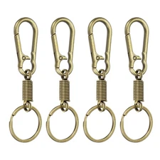 4pcs Key Chain Holder Clip Keychain Ring Clip, Green