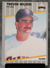 1989 Fleer Trevor Wilson Rookie Card #347 Giants. rookie card picture