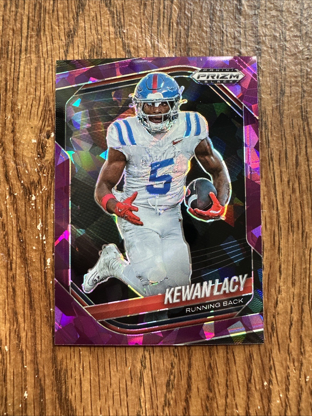 2025 Panini Prizm Black #153 Kewan Lacy Prizms Purple Ice #/149 Ole Miss RB1
