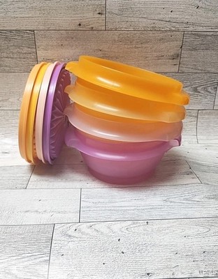 NEW Tupperware - SUMMER SUNSET- SERVALIER BOWLS -  10 Oz - Set Of 4 